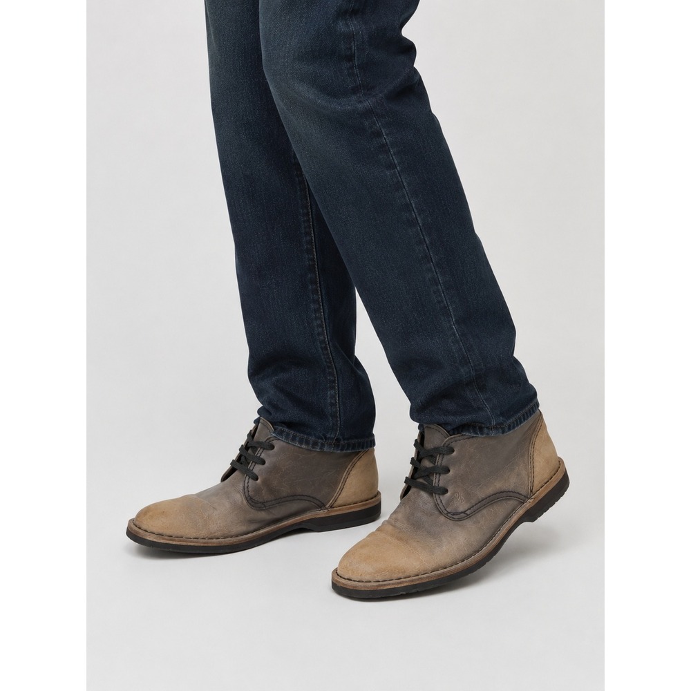 John Varvatos USA Mens Gray Genuine Leather Chukka Desert Boots Shoes 9.5 M
